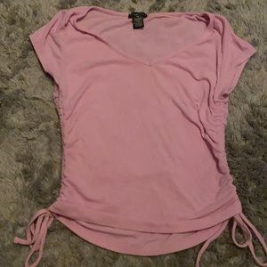 pink crop shirt